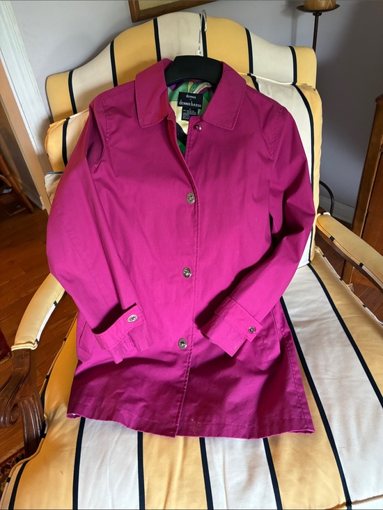 dennis basso Jackets & Blazers - Y2K dennis basso Fuchsia Single-Breasted Trench Coat